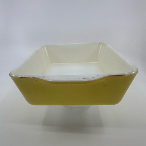 Vintage Pyrex 503 1.5 QT Refrigerator Dish Ovenware Bakeware Yellow w/ Clear Lid - Picture 9 of 15
